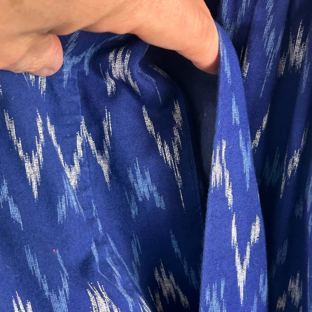 J. Crew Ikat maxi dress Navy Patterned Maxi Dress